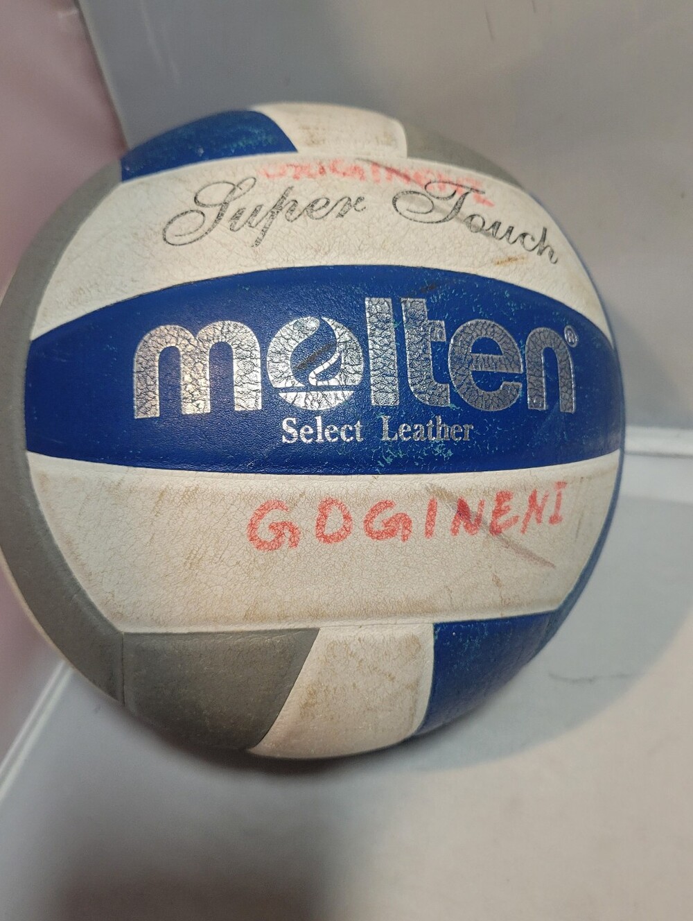 Molten Super Touch Volleyball White Premium Leather Official